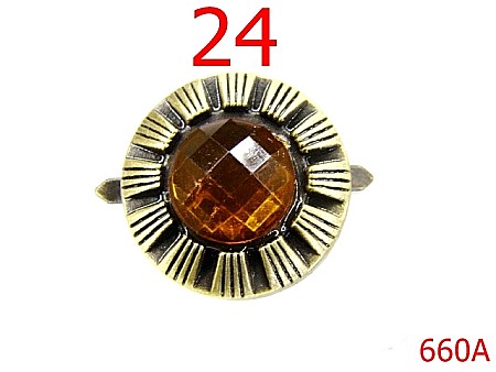 Accesorii metalice pentru marochinarie - 660A/ORNAMENT 24MM-24-mm---antic-15A7----D8
