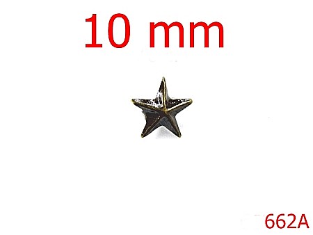 Accesorii metalice pentru marochinarie - 662A/STELUTA ANTIC 10MM-10-mm---antic-21 C 9----