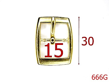 Catarame poseta - 666G/CATARAMA 15MM GOLD-15-mm---gold-----E15