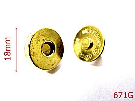 Magneti aparenti - 671G/MAGNET 18MM-18-mm---gold-15B1--7G5-3E-D25