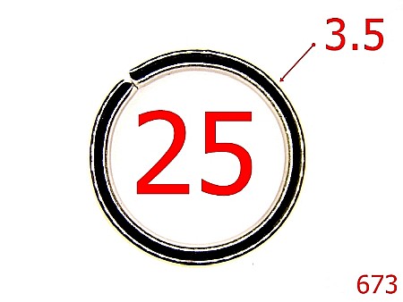 Inele - 673/INEL ROTUND 25MM*3.5-25-mm-3.5-nichel-4D3-4D5---