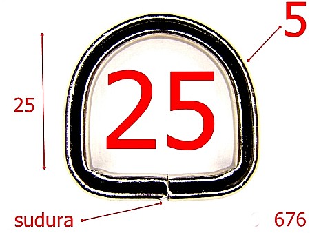 Inele sudate - 676/INEL D SUDAT 25MM*5-25-mm-5-nichel---2E6-3F3--E25