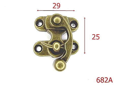 Inchizatori - 682A/INCHIZATOARE  CU CARLIG-29x25-mm---antic---14K13/14K14/14K15/12A1--H14