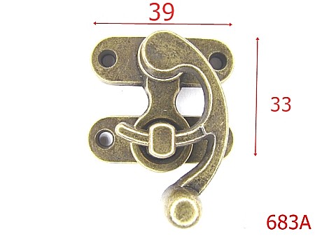 Inchizatori - 683A/INCHIZATOARE  CU CARLIG-39x33-mm---antic---14L13/14L14/14L15--I17