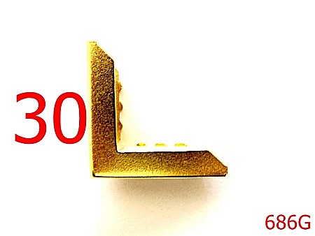 Coltare - 686G/COLTAR METALIC 3 CM-30-mm---gold---3D8--N34