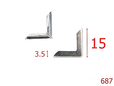 Coltare - 687/COLTAR METALIC 1.5 CM-15X15-mm---nichel---3D8--F27