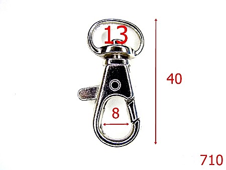 Carabine poseta - 710/CARABINA 13MM-13-mm---nichel--5G3---