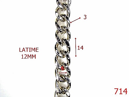 Lant poseta - 714/LANT  POSETA-6-mm---nichel---6B6-7J6-T21
