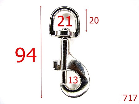 Carabine poseta - 717/CARABINA 21 MMM-21-mm---nichel--5B6-5A1--K20