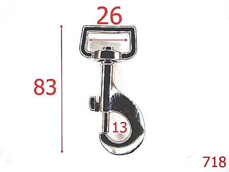 Carabine poseta - 718/CARABINA 26 MMM-26-mm---nichel---5E4--K5