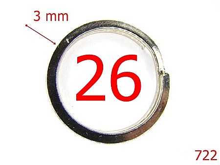 Inele breloc - 722/INEL BRELOC 26 MM-26-mm---nichel---4C5--H35