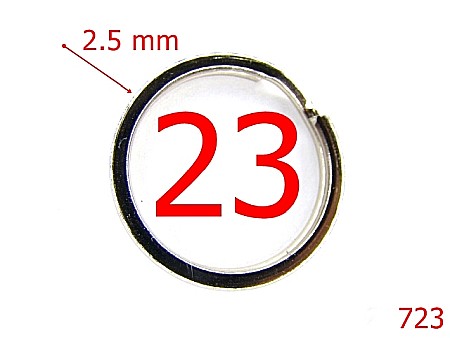 Inele breloc - 723/INEL BRELOC 23MM-23-mm---nichel---4C5--B23