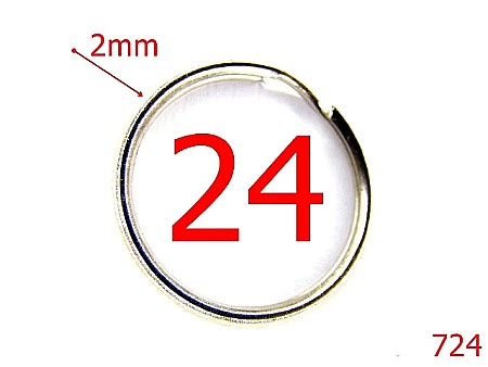 Inele breloc - 724/INEL BRELOC 24 MM-24-mm---nichel---4C1--B24