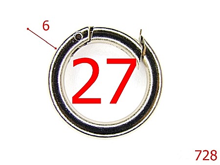 Inele - 728/INEL CARABINA  27 MM-27-mm-6-nichel-23D9-23E12----
