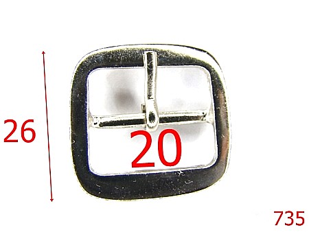 Catarame - 735/CATARAMA 2 CM NIKEL-20-mm---nichel---6C6--B26