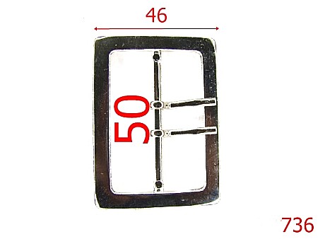 Catarame - 736/CATARAMA 5 CM NIKEL-50-mm---nichel-6D4-6H4--6B8-7D3/6A3--B27