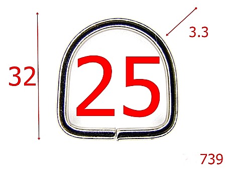 Inele - 739/INEL 25MM-25-mm-3.3-nichel---3B3--H18