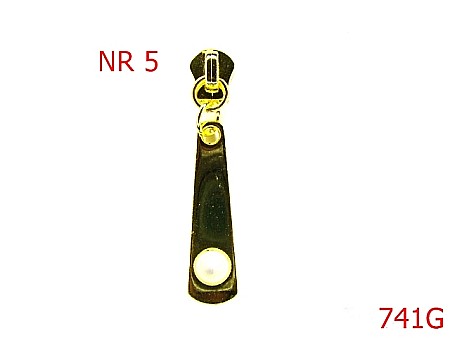 Cursori fermoar - 741G/CHEITA FERMOAR METALIC NR 6-Nr 5-mm---gold---2F5--N30