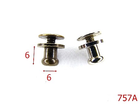 Accesorii metalice pentru marochinarie - 757A/OPRITORI 6MM CLASICI CURELUSE-6x6-mm---antic---4K4--F39