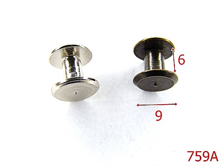 Suruburi fixare - 759A/NIT CU SURUB  6*9 PT CURELE-9x6-mm---antic---4K4--F38