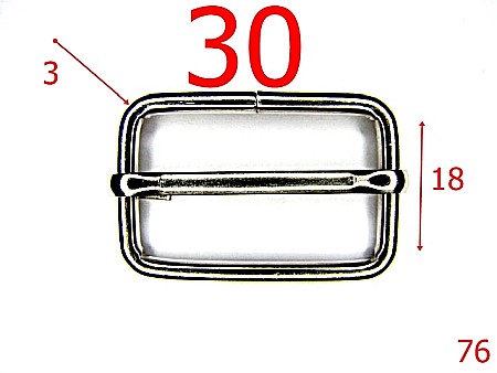 Catarame cu reglaj - 76/CATARAMA CU REGLAJ 30mm*3mm-30-mm-3-nichel-1B1--7C7--O28