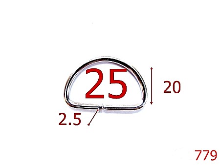 Inele - 779/INEL D-25-mm-2.5-nichel-2C2-3A4----
