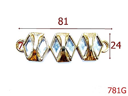 Accesorii metalice pentru marochinarie - 781G/ORNAMENT-81-mm---gold-15B4--3H7--O34