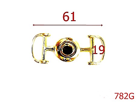 Accesorii metalice pentru marochinarie - 782G/ORNAMENT-61-mm---gold-----D14