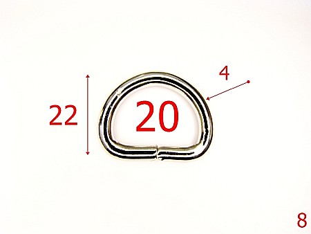 Inele - 8/INEL D 20*4 MM NIKEL-20-mm-4-nichel---2F7-3B1/3A1/3A4-6K6/7K2/7J1-K33