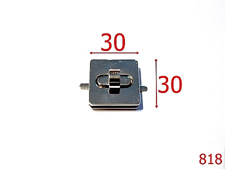 Inchizatori - 818/INCHIZATOARE 3CM X 3 CM-30X30-mm---nichel---12G3--Y17