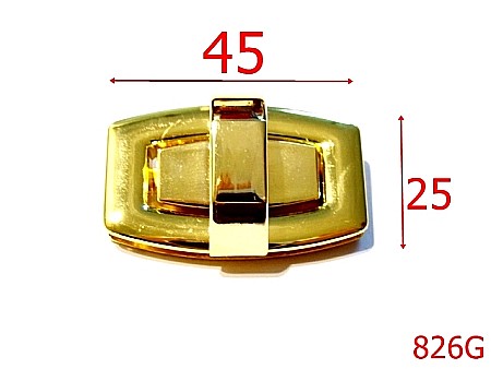 Inchizatori - 826G/INCHIZATORE GOLD  45X25 -45x25-mm---gold---12A2-12G10-L20