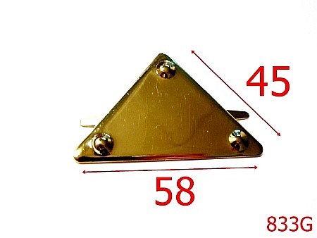 Accesorii metalice pentru marochinarie - 833G/PLACUTA ORNAMENT INSCRIPTIONABILA-58x45-mm---gold-----