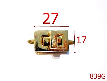 Inchizatori poseta - 839G/INCHIZATOARE 27X17 GOLD-27x17-mm---gold-----