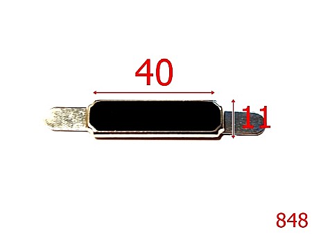 Placute ornamentale - 848/ORNAMENT EMAILAT INSCRIPTIONABIL-40X11-mm---nichel-15A7--15A7--G26