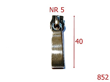 Cursori fermoar - 852/CURSOR FERMOAR PLASTIC NR 5-Nr 5-mm---nichel-----