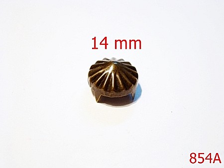 Accesorii metalice pentru marochinarie - 854A/ORNAMENT  STRIAT ANTIK-14-mm---antic-Y18----