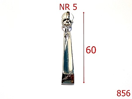 Cursori fermoar - 856/CURSOR FERMOAR PLASTIC NR 5-Nr 5-mm---nichel-----