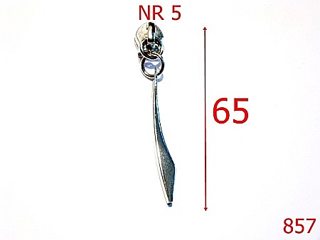 Cursori fermoar - 857/CURSOR FERMOAR PLASTIC NR 5-Nr 5-mm---nichel-----