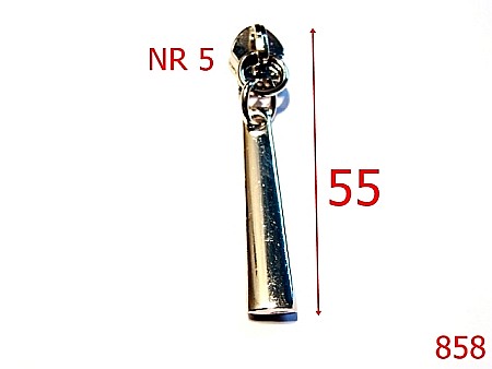 Cursori fermoar - 858/CURSOR FERMOAR PLASTIC NR 5-Nr 5-mm---nichel-----