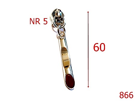 Cursori fermoar - 866/CURSOR FERMOAR PLASTIC NR 5-Nr 5-mm---nichel-----