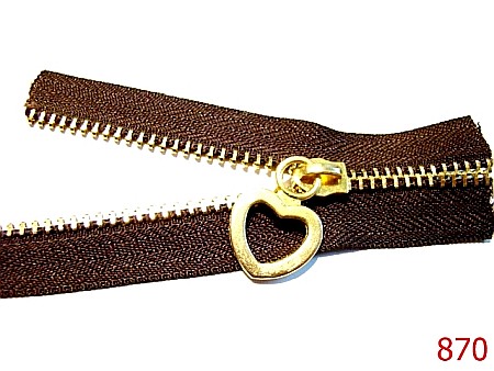 Fermoar - 870/FERMOAR METALIC AURIU/ MARON INCHIS-Nr 5-mm---gold-----