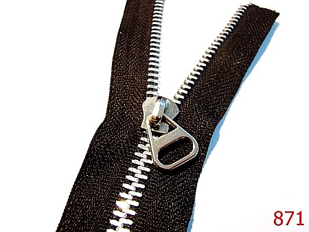 Fermoar - 871/FERMOAR ALUMINIU  ARGITIU/NEGRU-Nr 5-mm---aluminiu-----