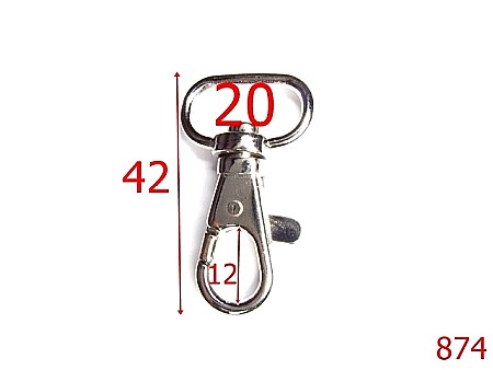 Carabine poseta - 874/CARABINA 20MM NIKEL-20-mm---nichel--5B7-5C8-5C5-5A1/7C6/-1G-J32