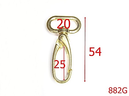 Carabine - 882G/CARABINA 20MM GOLD-20-mm---gold---5A3--K10
