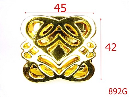 Inchizatori - 892G/INCHIZATOARE POSETA 45*42 -45x42-mm---gold---12F4--D23
