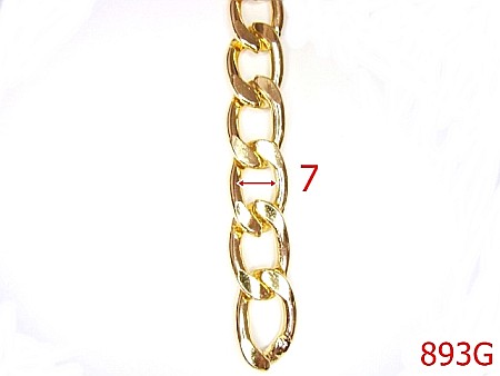 Lant poseta otel - 893G/LANT  POSETA GOLD-7-mm---gold---7K5--L34