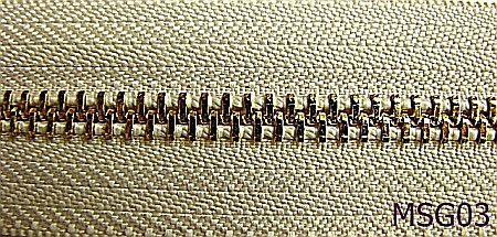 Fermoar metalic - MSG03/FERMOAR METALIC DUBLU GOLD-Nr 5-mm---IVORY-----