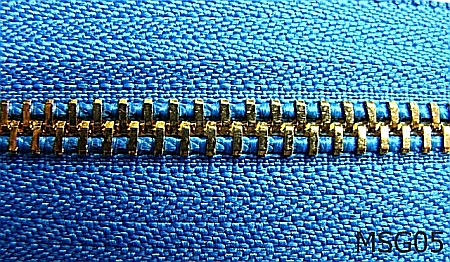 Fermoar metalic - MSG05/FERMOAR METALIC DUBLU GOLD-Nr 5-mm---albastru-----