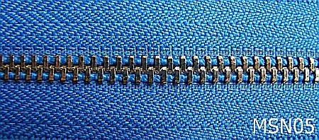 Fermoar metalic - MSN05/FERMOAR METALIC DUBLU NIKEL-Nr 5-mm---albastru-----