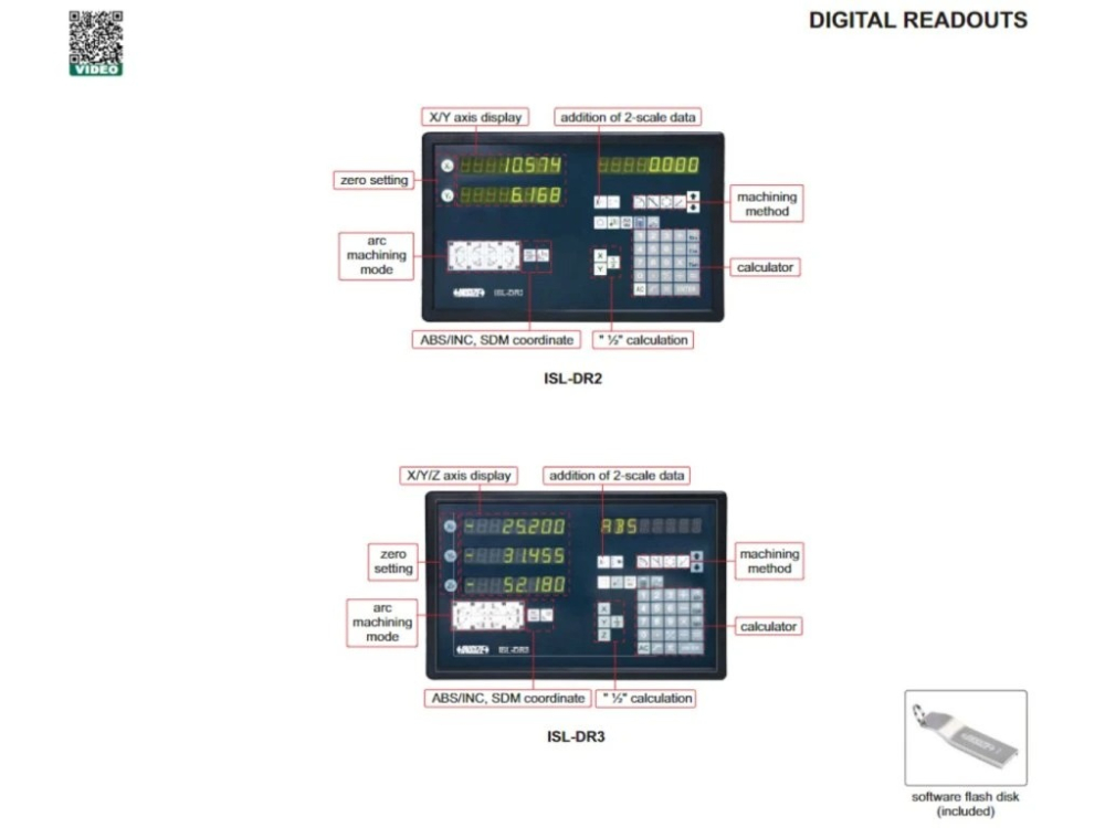 Afisaj digital de cote 2 axe ISL-DR2 INSIZE, compatibil rigle digitale din seriile ISL [2]